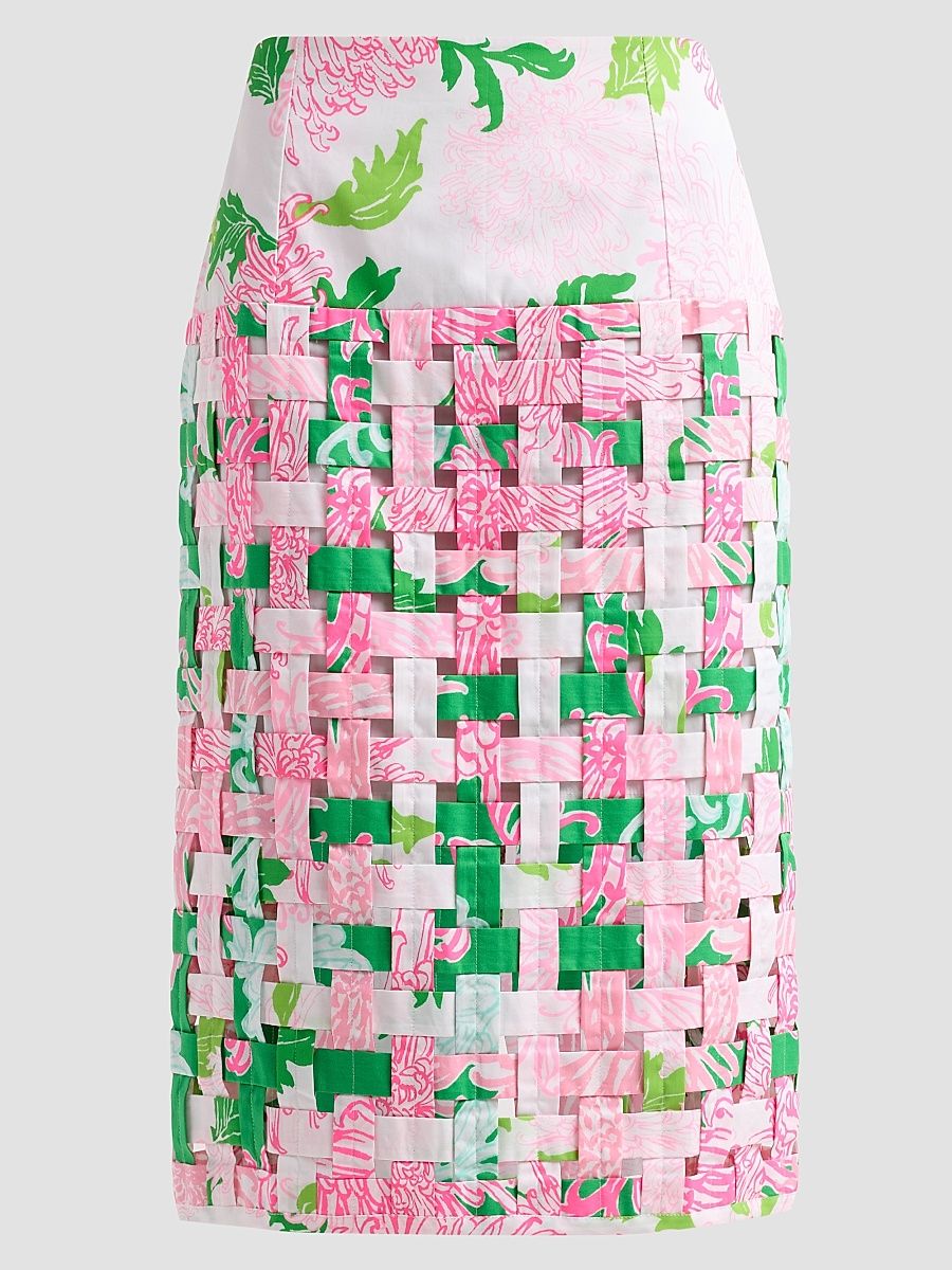Women's Goodwin Printed Woven Midi Skirt - Resort White - Size 16