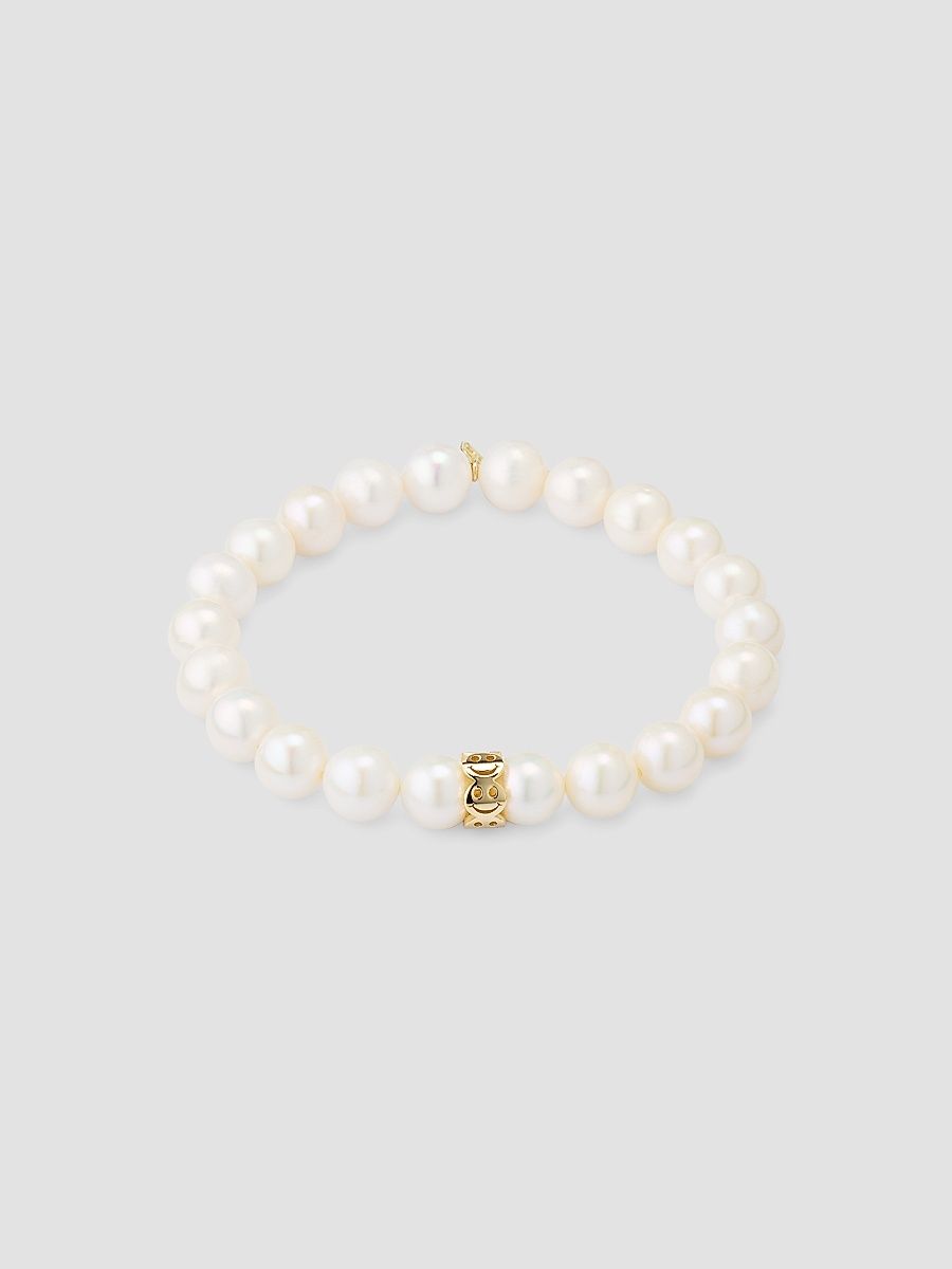 Women's 14K Yellow Gold & Cultured Freshwater Pearl Beaded Stretch Bracelet - Gold