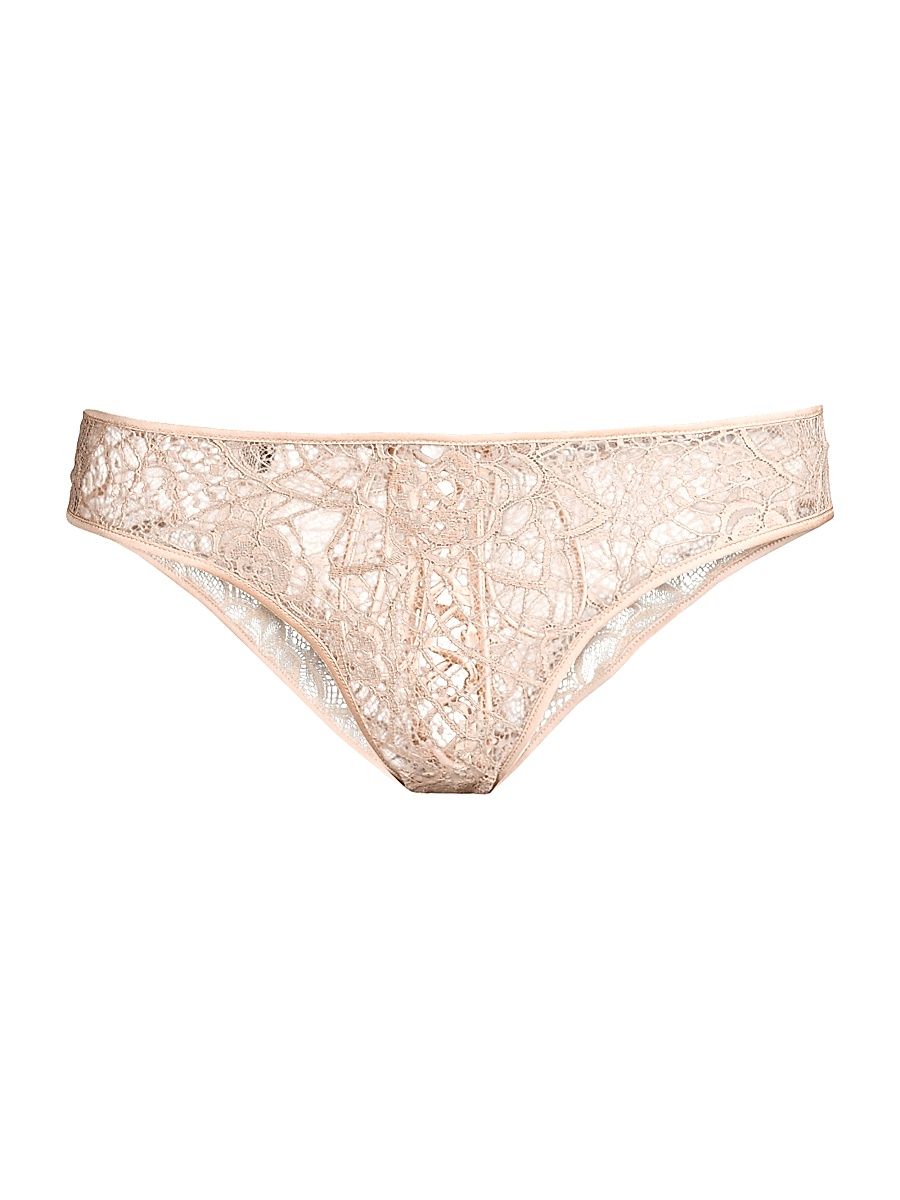 Women's Coquette Floral Lace Briefs - Blush - Size XL