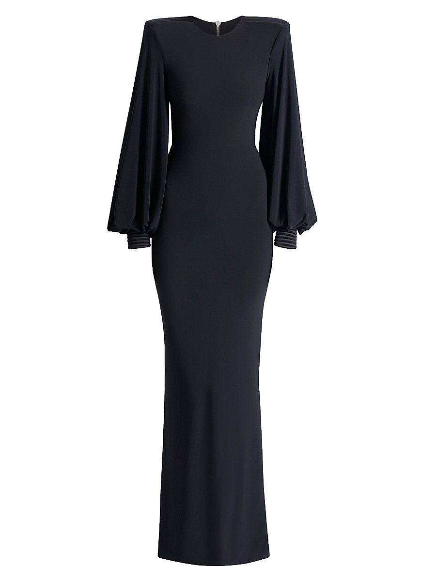 Women's The Tower Stretch-Jersey Body-Con Gown - Black - Size 6
