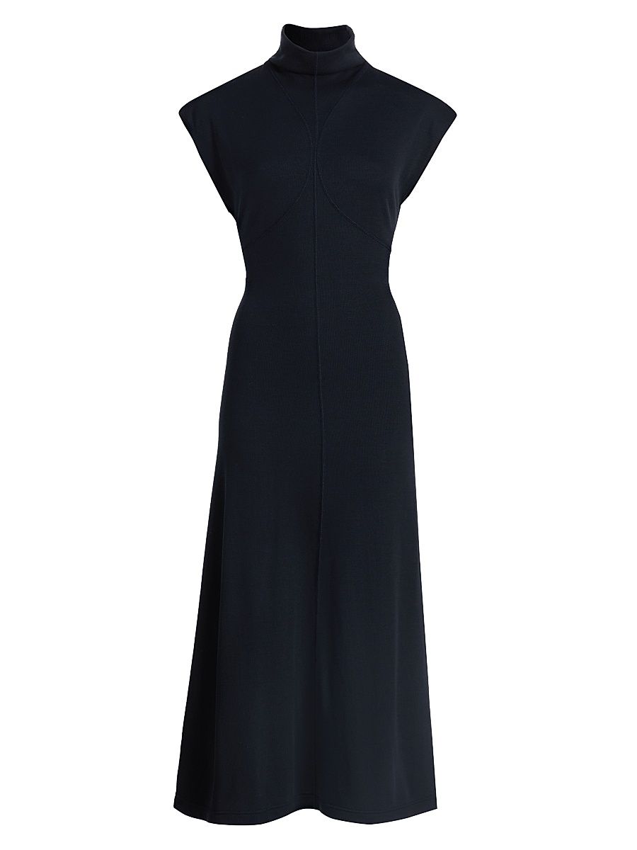 Women's Brea Brushed Rib-Knit Midi-Dress - Navy - Size XL