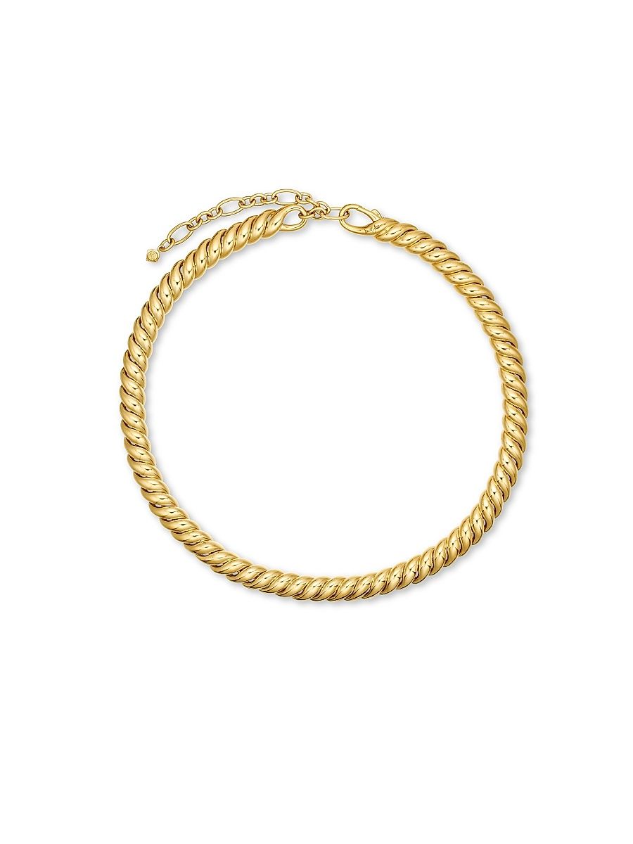 Women's Sculpted Cable Necklace in 18K Yellow Gold, 8.5MM - Gold - Size 18