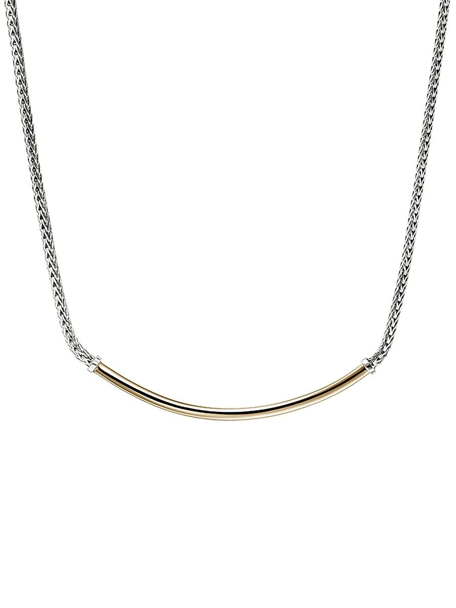 Women's JH Essentials 14K Yellow Gold & Sterling Silver Necklace - Silver And Yellow Gold