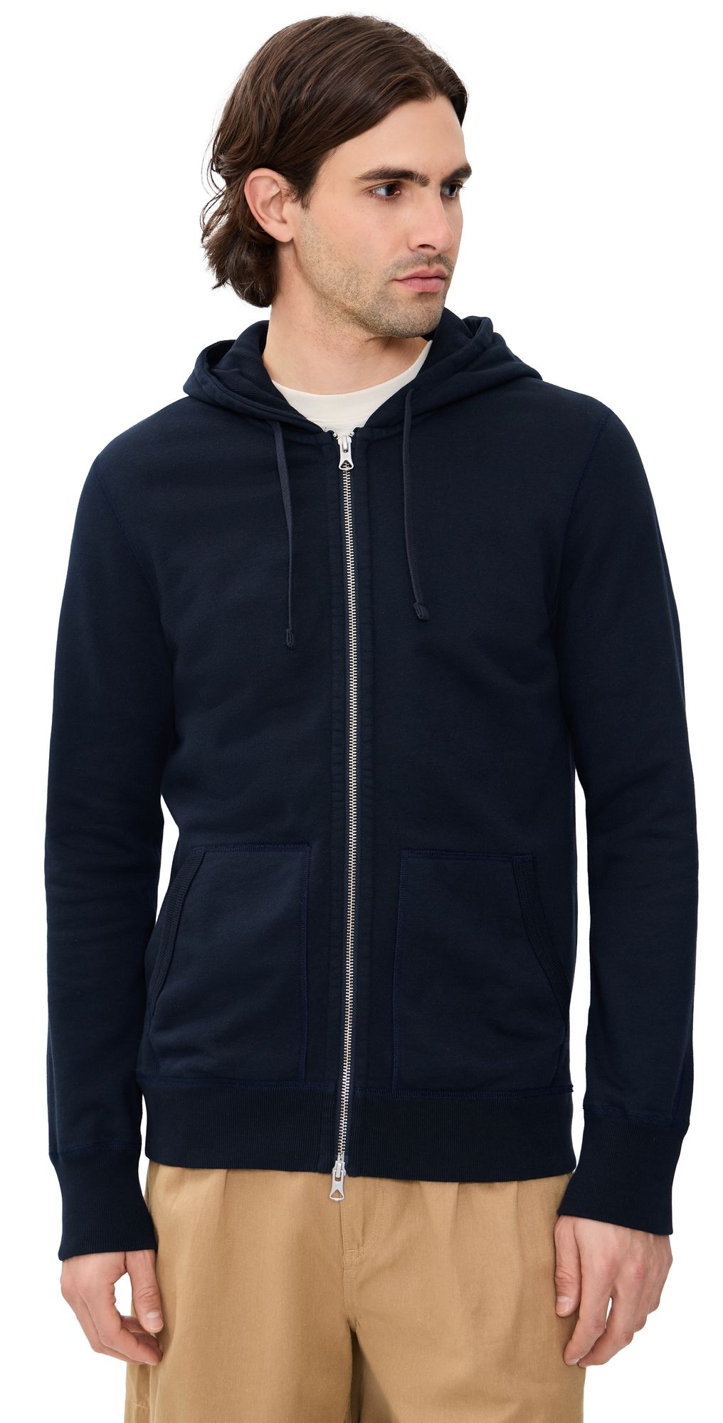 Reigning Champ Midweight Terry Slim Zip Hoodie Navy M
