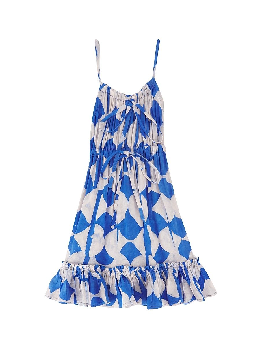 Little Girl's & Girl's Eri Geometric Print Dress - Blue - Size 8