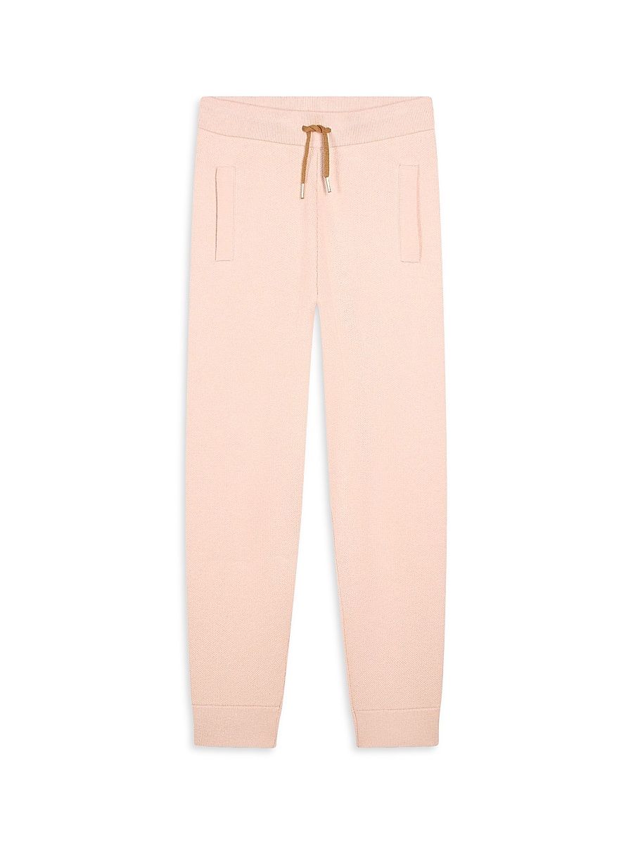 Little Girl's & Girl's Knit Jogger Trousers - Pink - Size 12