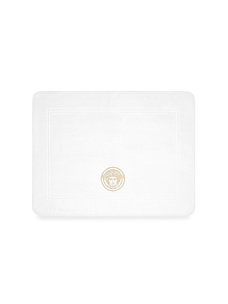 Medusa Gala Bath Mat - White Gold