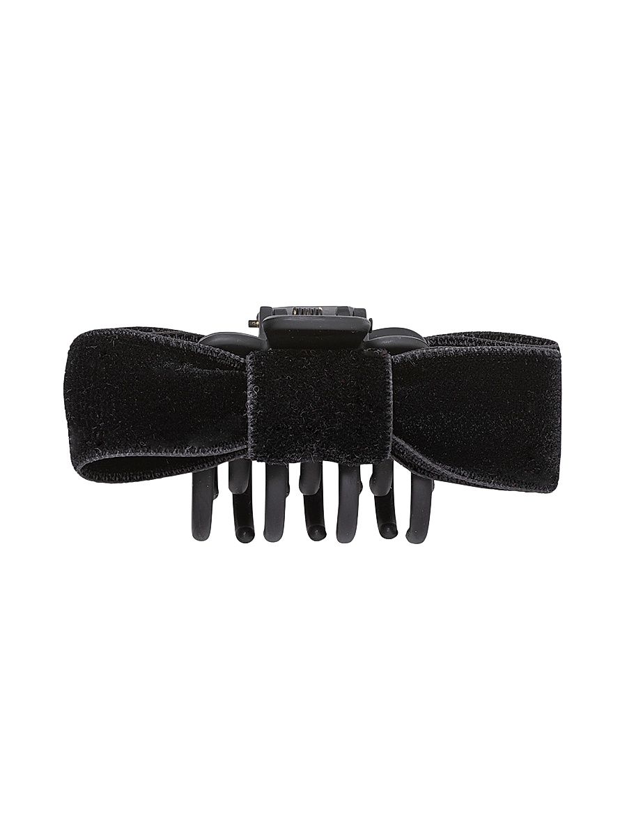 Women's Maddy Silk Bow Jaw Clip - Black