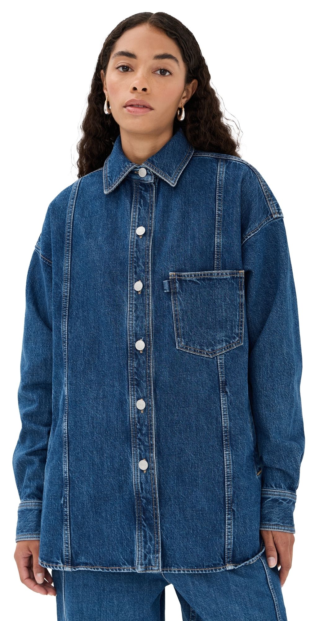 3.1 Phillip Lim Denim Shirt Jacket Indigo S