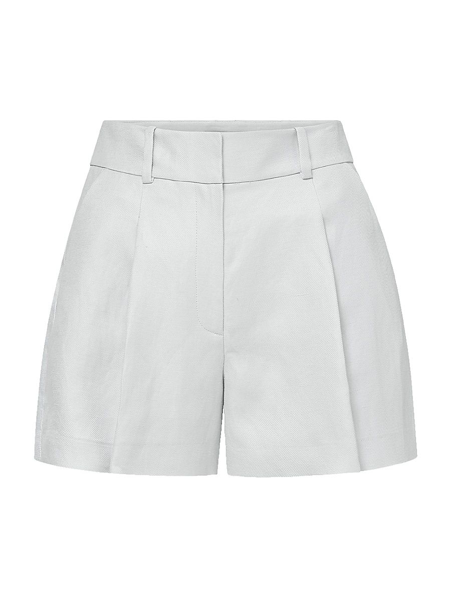 Women's Craig Pleated-Front Shorts - River Mist - Size 16