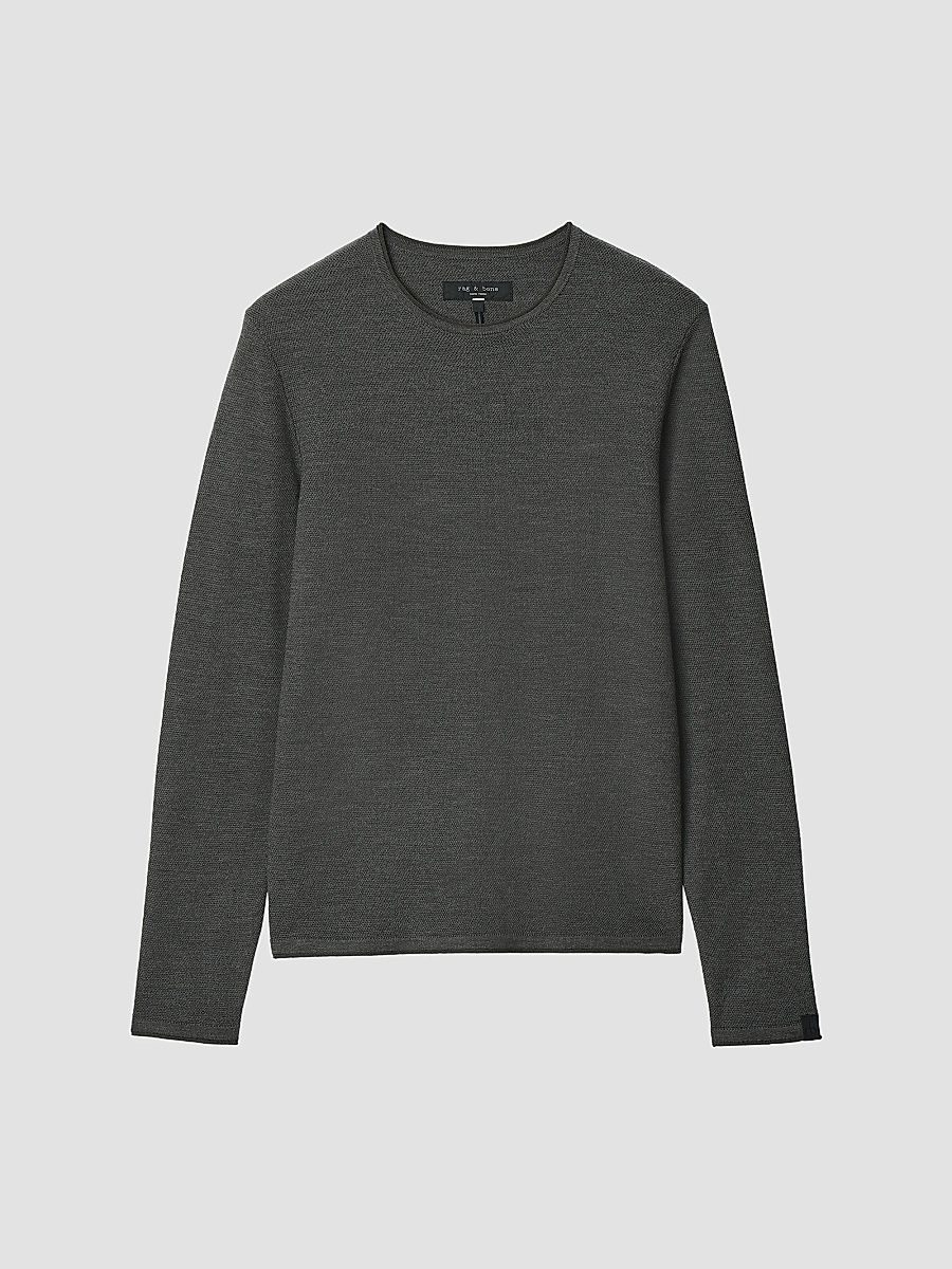 Men's Brooks Merino Wool Crewneck Sweater - Army - Size XXL