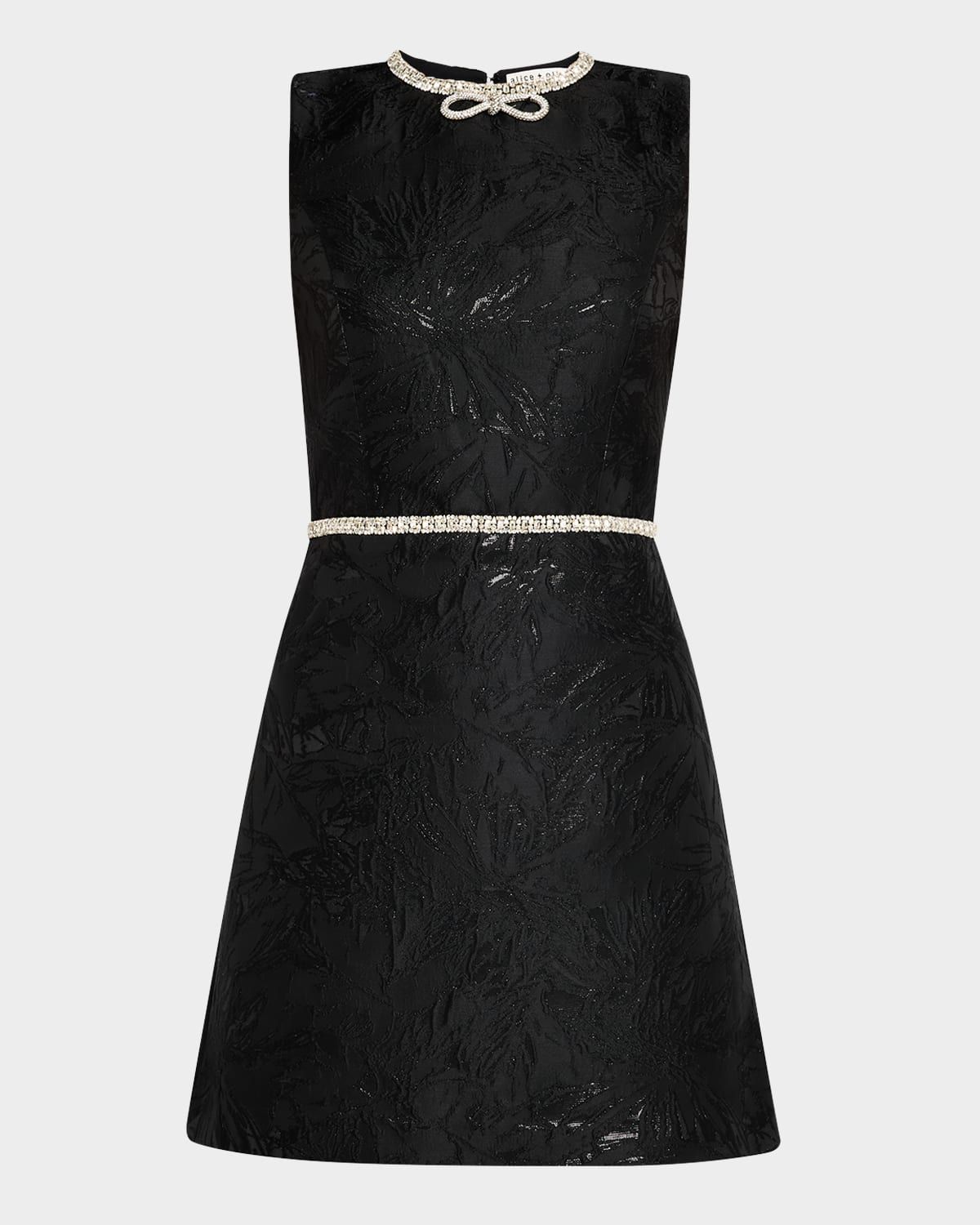 Ellis Embellished Bow Mini Dress