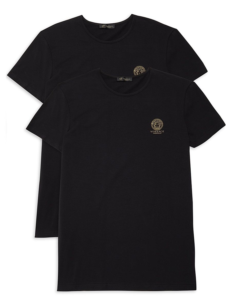 Men's 2-Pack Logo T-Shirt - Black - Size XS
