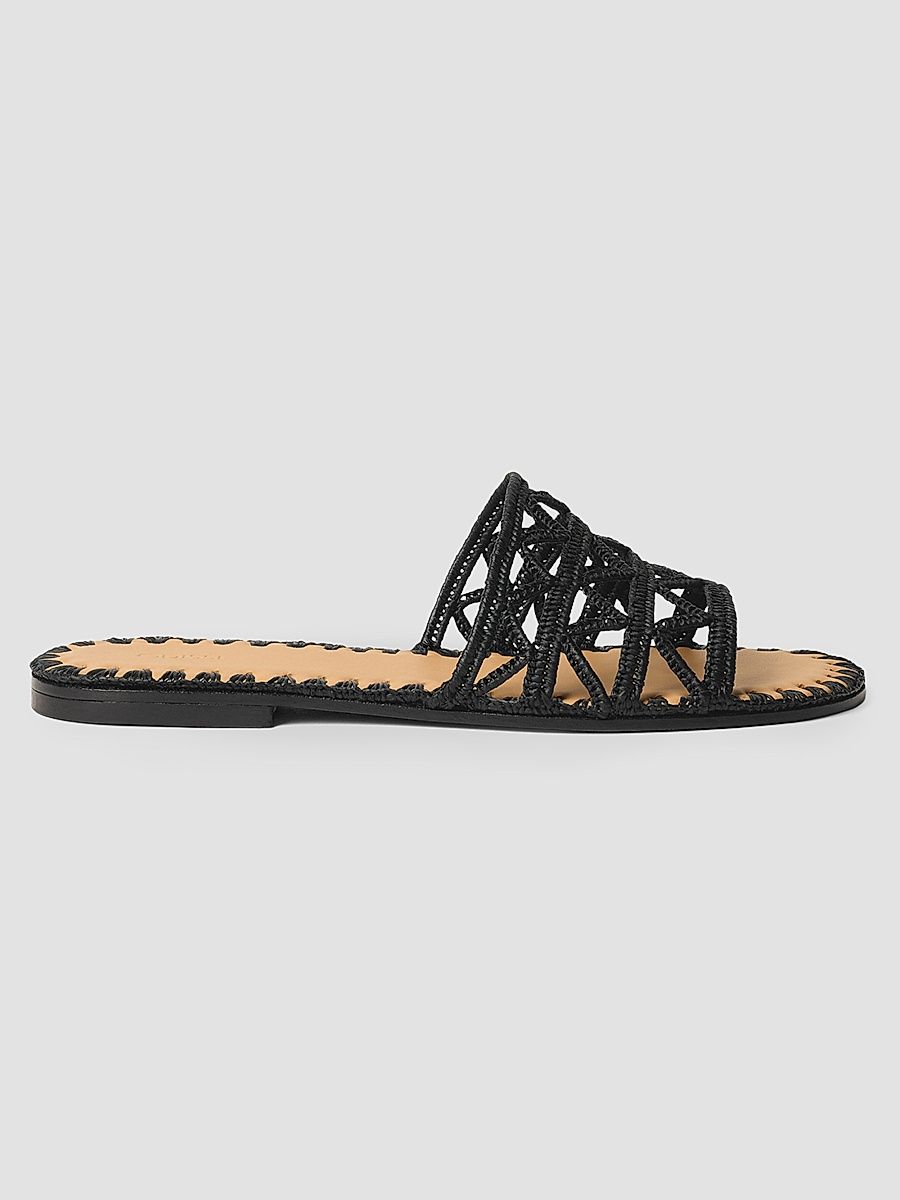 Women's Evie Woven Slide Sandals - Black - Size 11