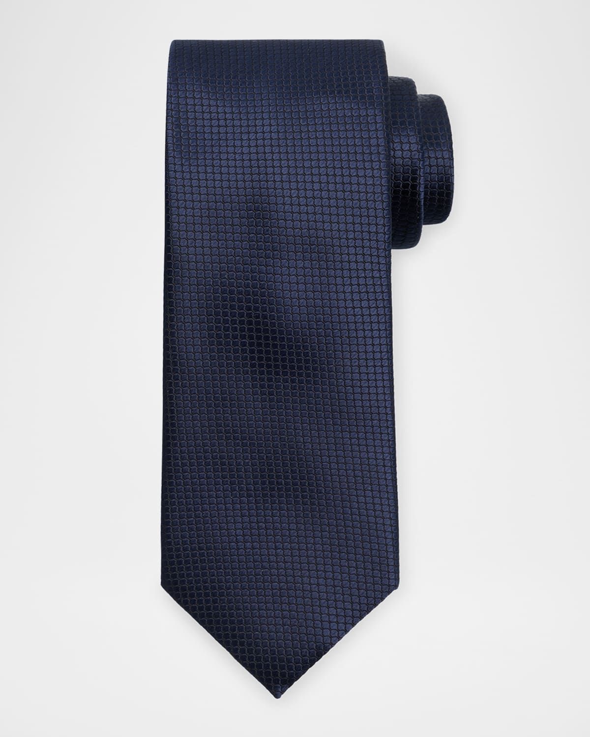 Men & apos;s Tonal Micro-Geometric Silk Tie