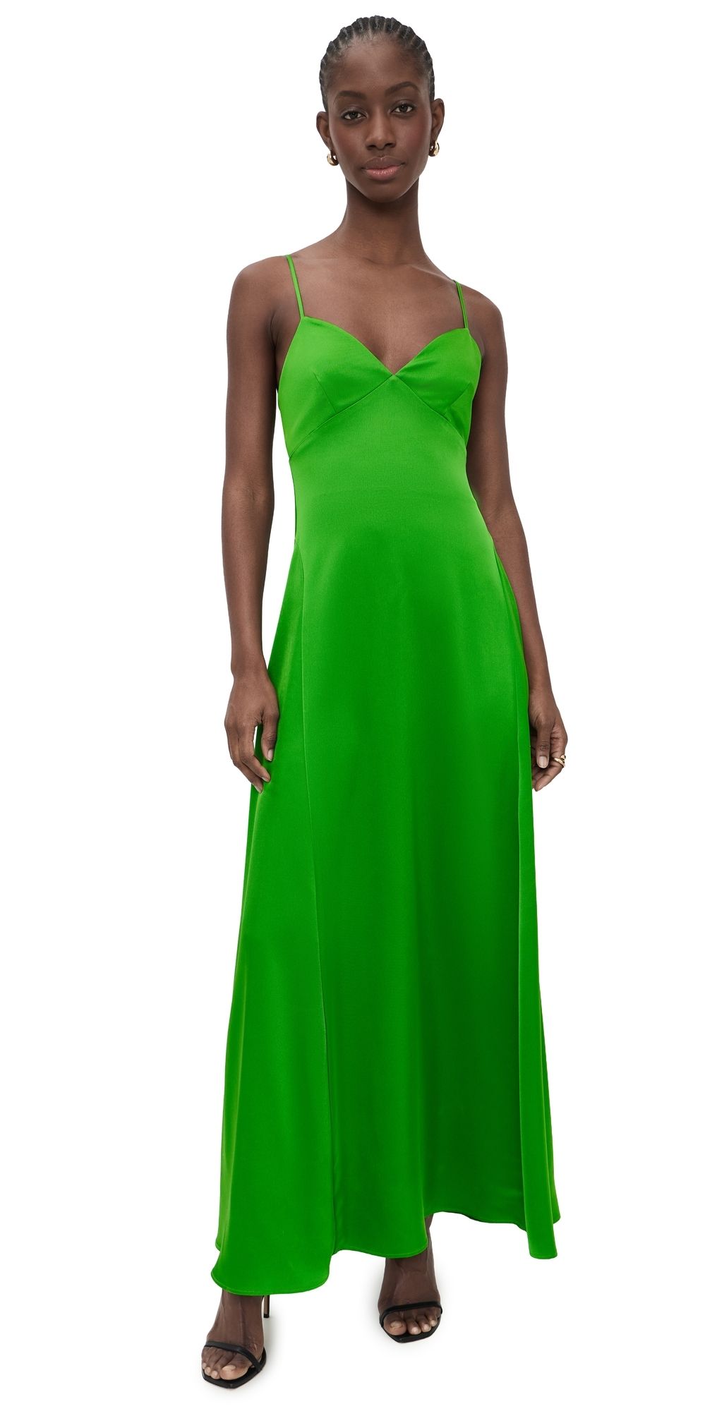 Susana Monaco Satin Slip Dress Shamrock 6