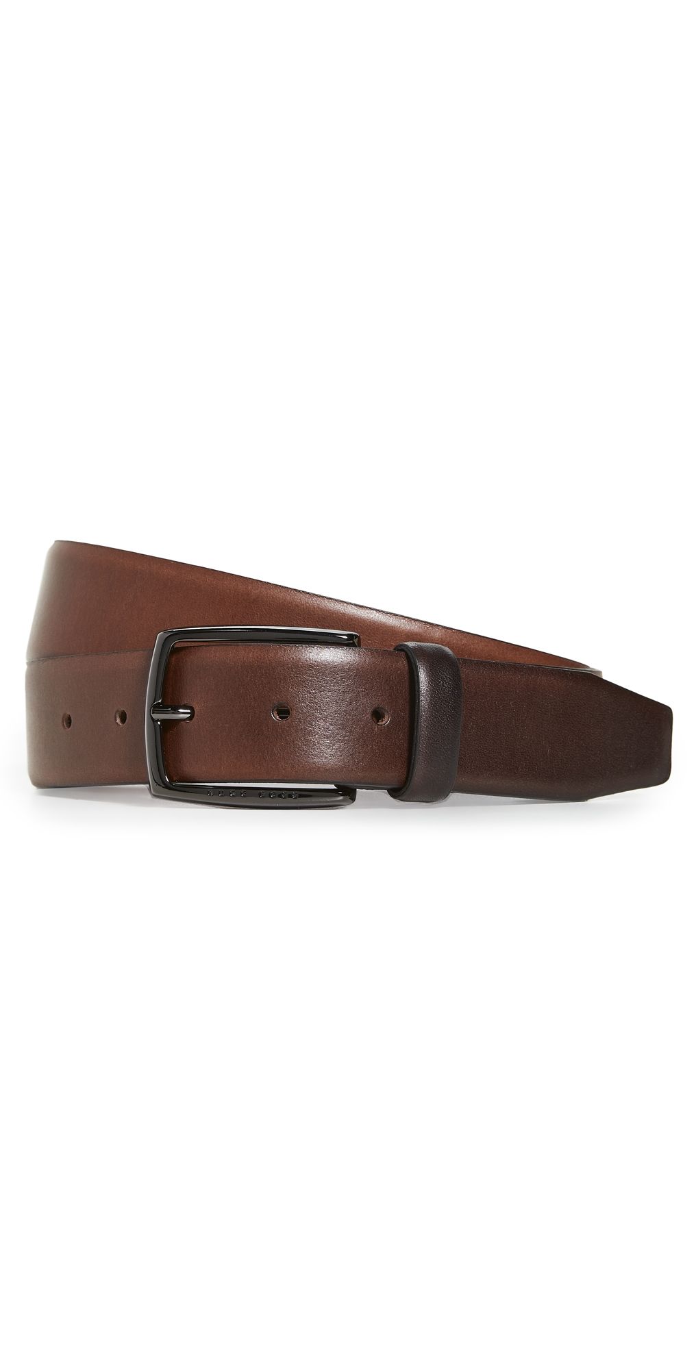 BOSS Celie Italian Leather Belt Brown 38