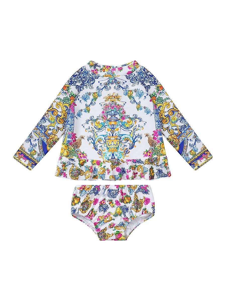 Baby Girl's Baroque Rashguard Set - Espana Nirvana - Size 1 (Child)
