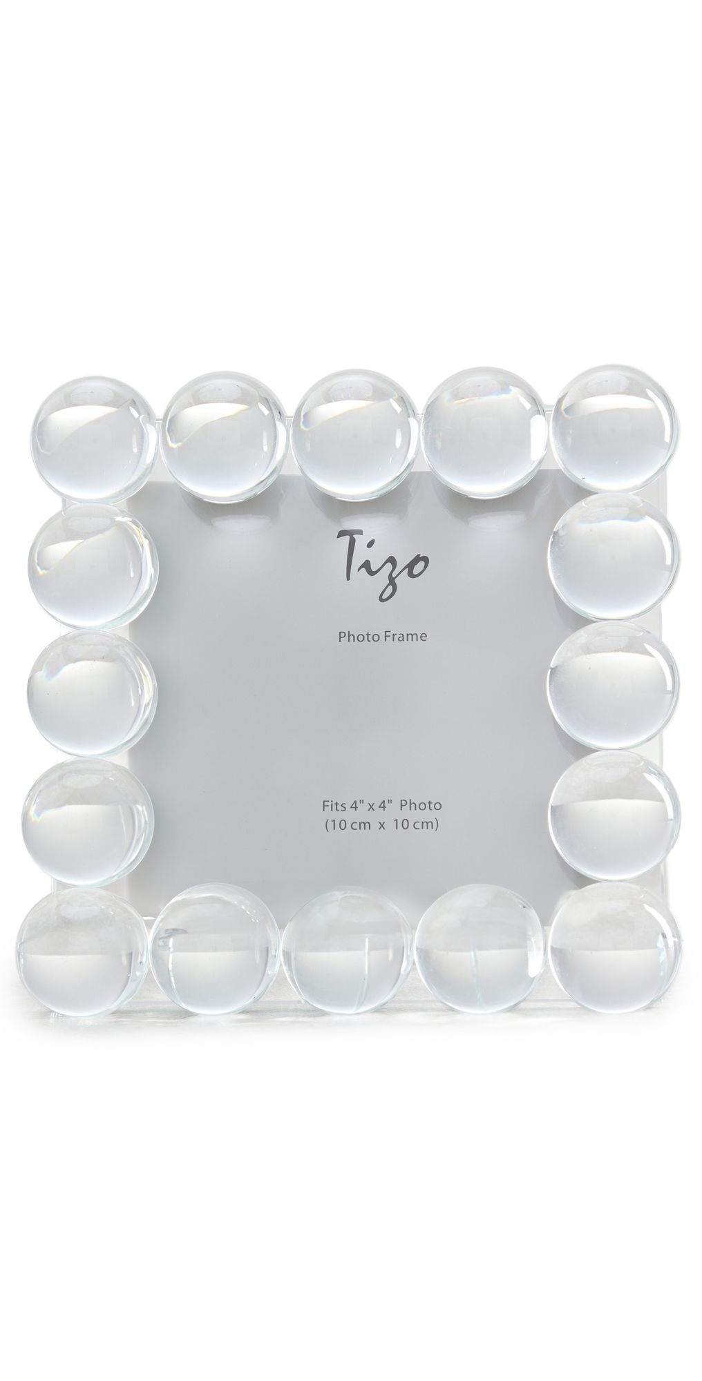 Tizo Design Crystal Glass Ball Frame 4x4 Clear One Size