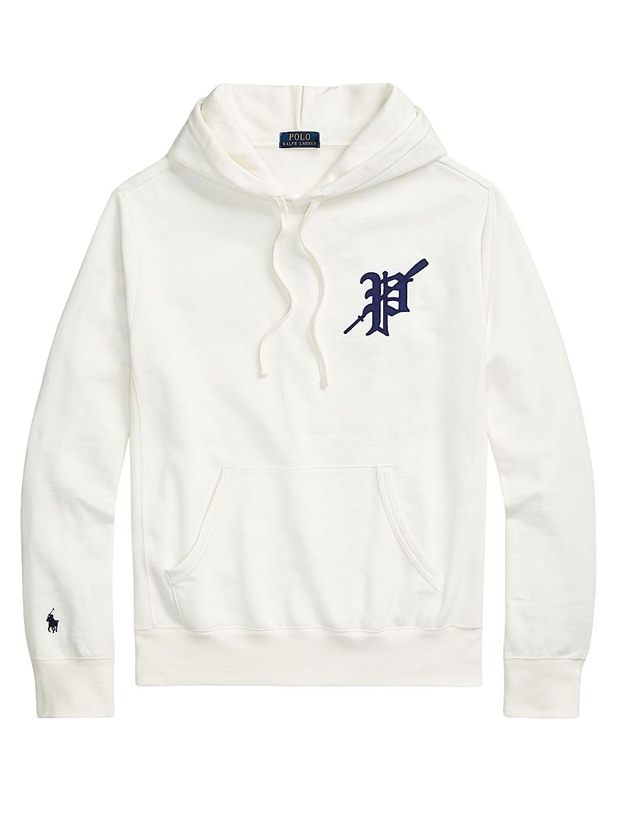 Men's Logo-Embroidered Fleece Hoodie - Nevis - Size Medium