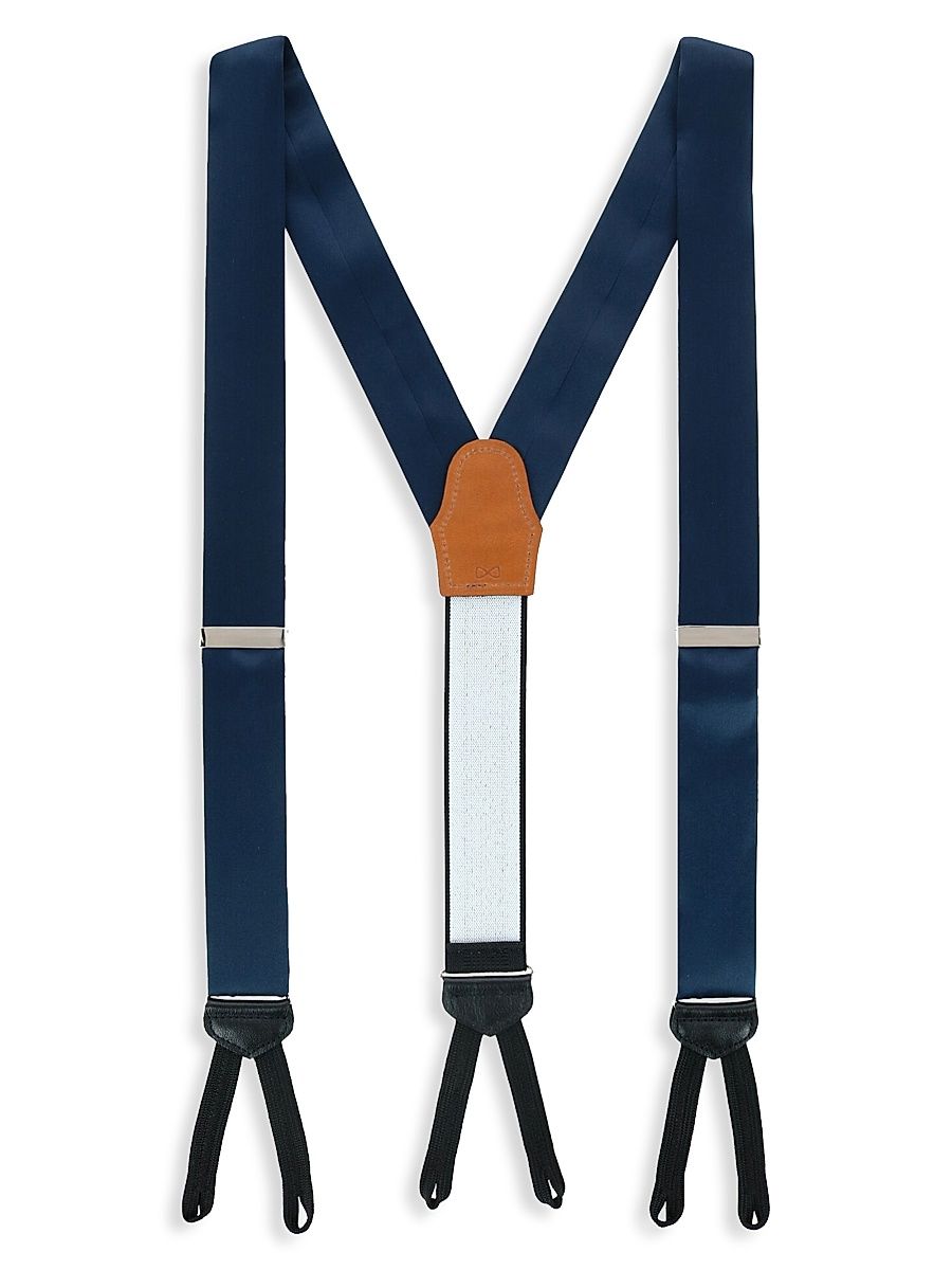 Men's Sutton Silk Suspenders - Navy