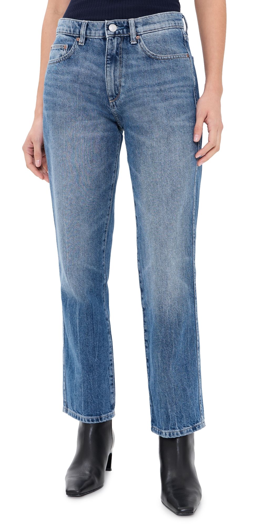 DL1961 Dakota Slim Straight Low Rise Jeans Endless Sea 29