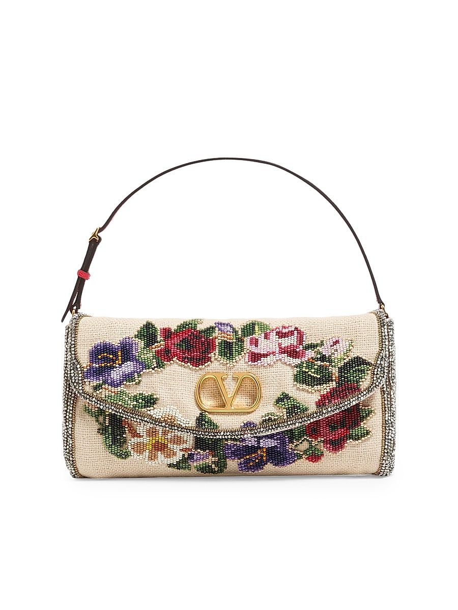 Women's Vain Soft Embroidered Small Shoulder Bag