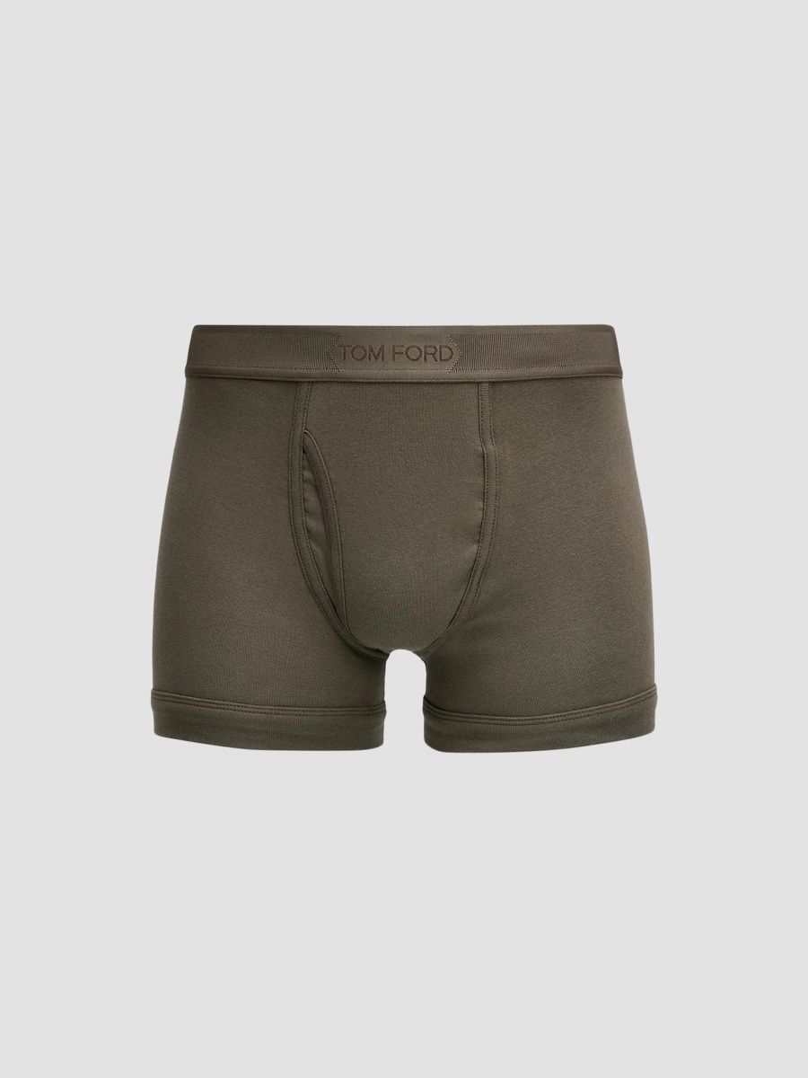 TOM FORD Men's Stretch-Cotton Jersey Boxer Briefs - Military - Size XXL