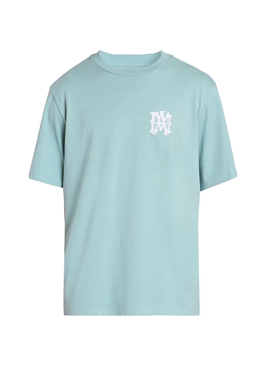 Men's MA Chateau Embroidered Logo T-Shirt - Steel - Size XXL