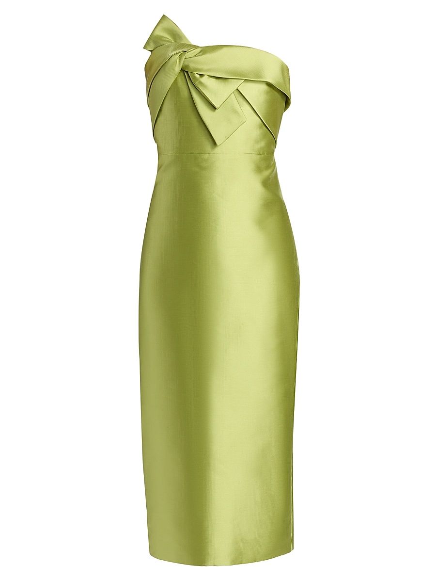 Women's Aliana Strapless Mikado Cocktail Dress - Herbal Drift - Size 16