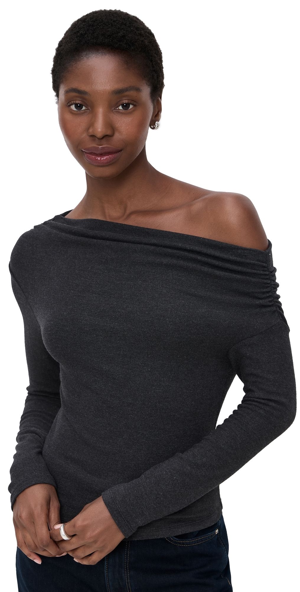 STAUD Philomena Top Charcoal XL