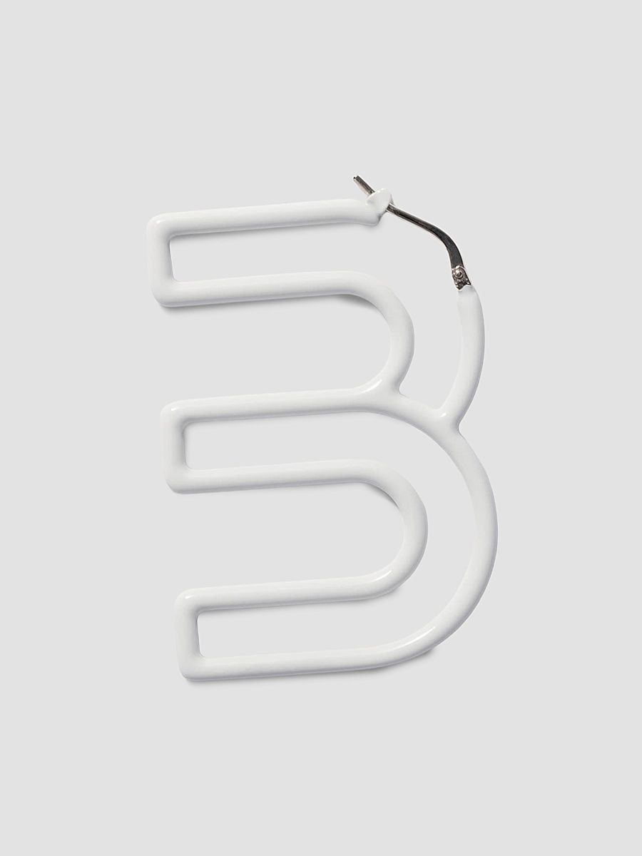 Women's Single Metal Earring - White