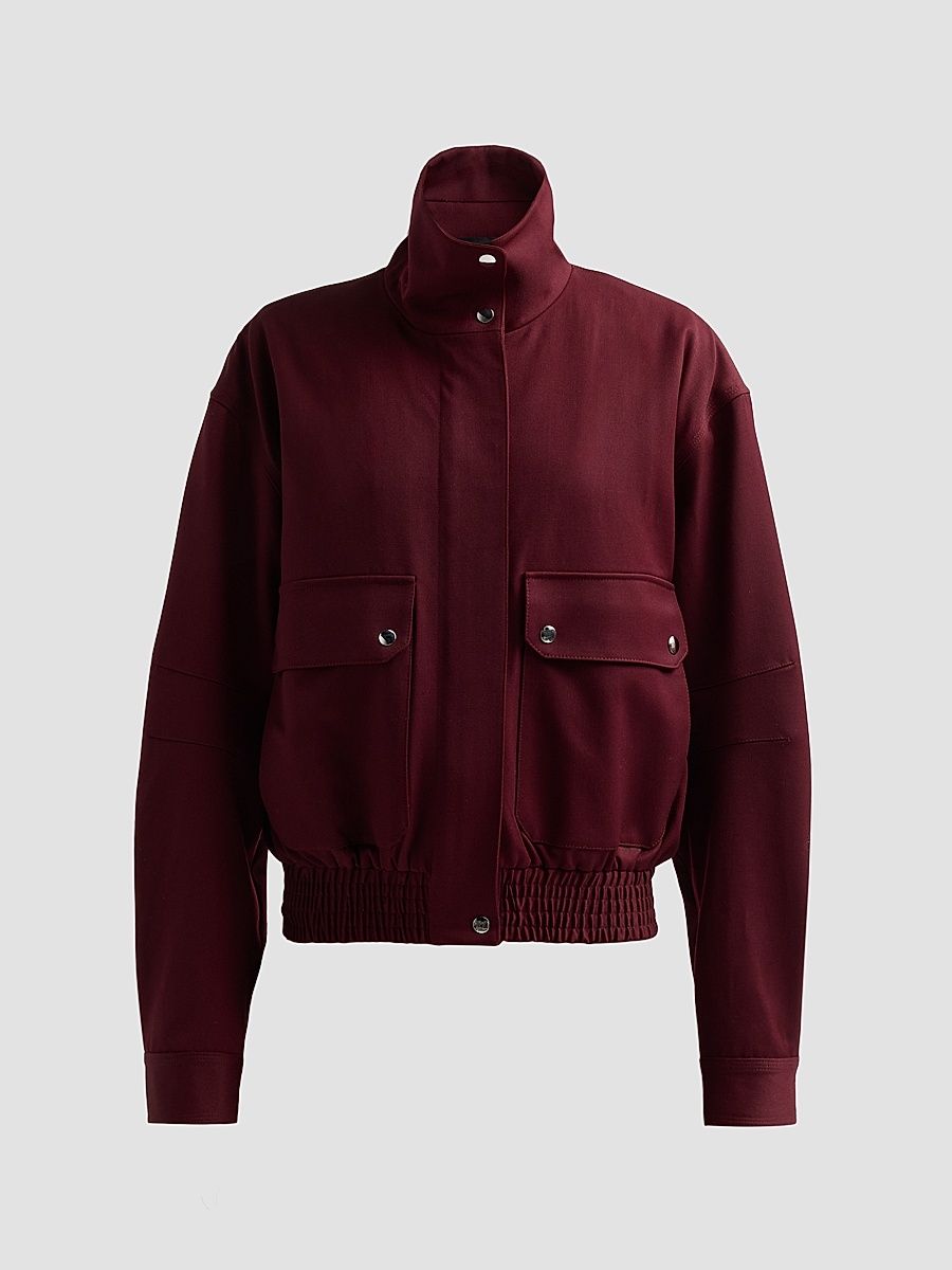Proenza Schouler Women's Aviva Wool-Blend Jacket - Oxblood - Size Large