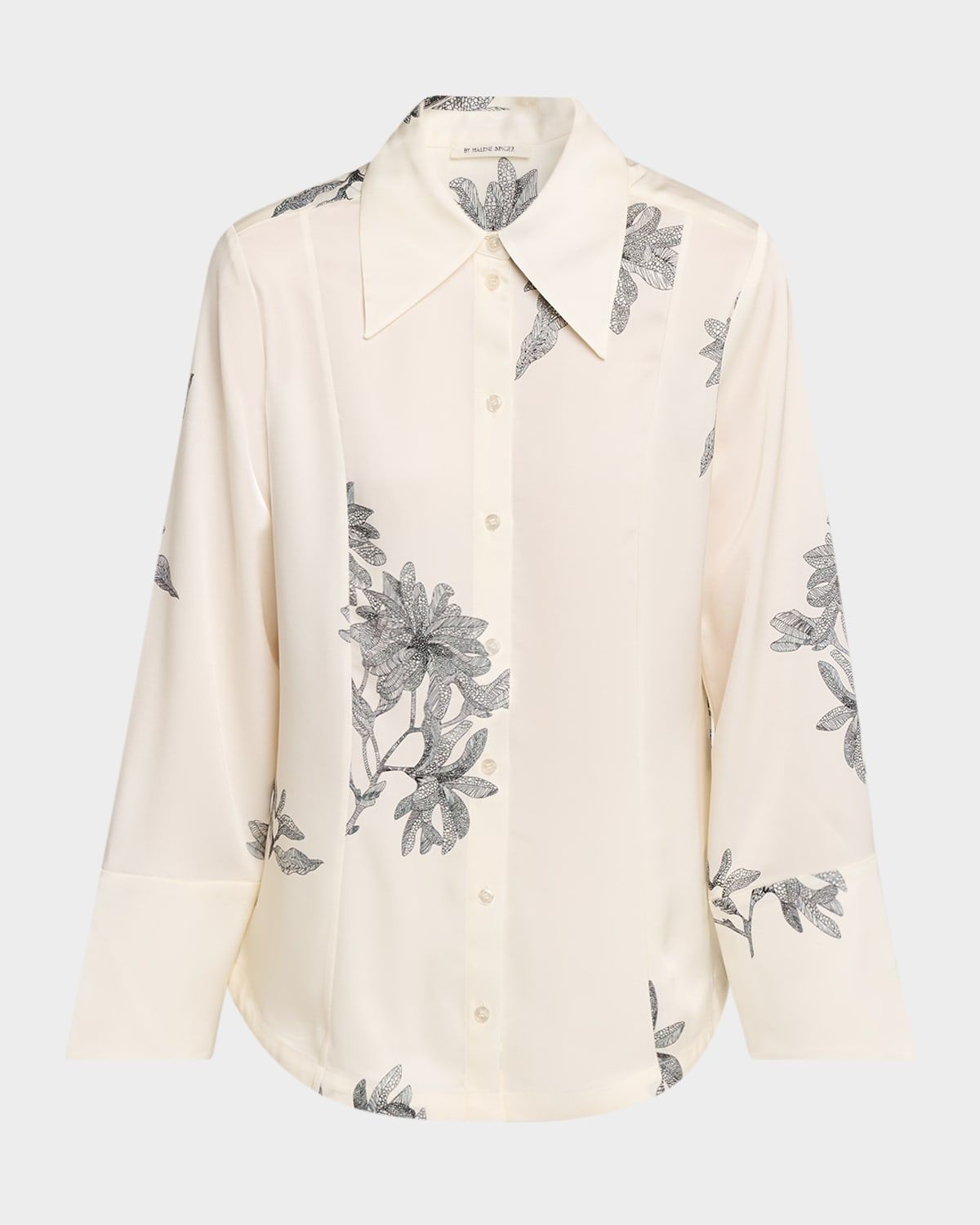 Rosiannas Botanical-Print Satin Shirt