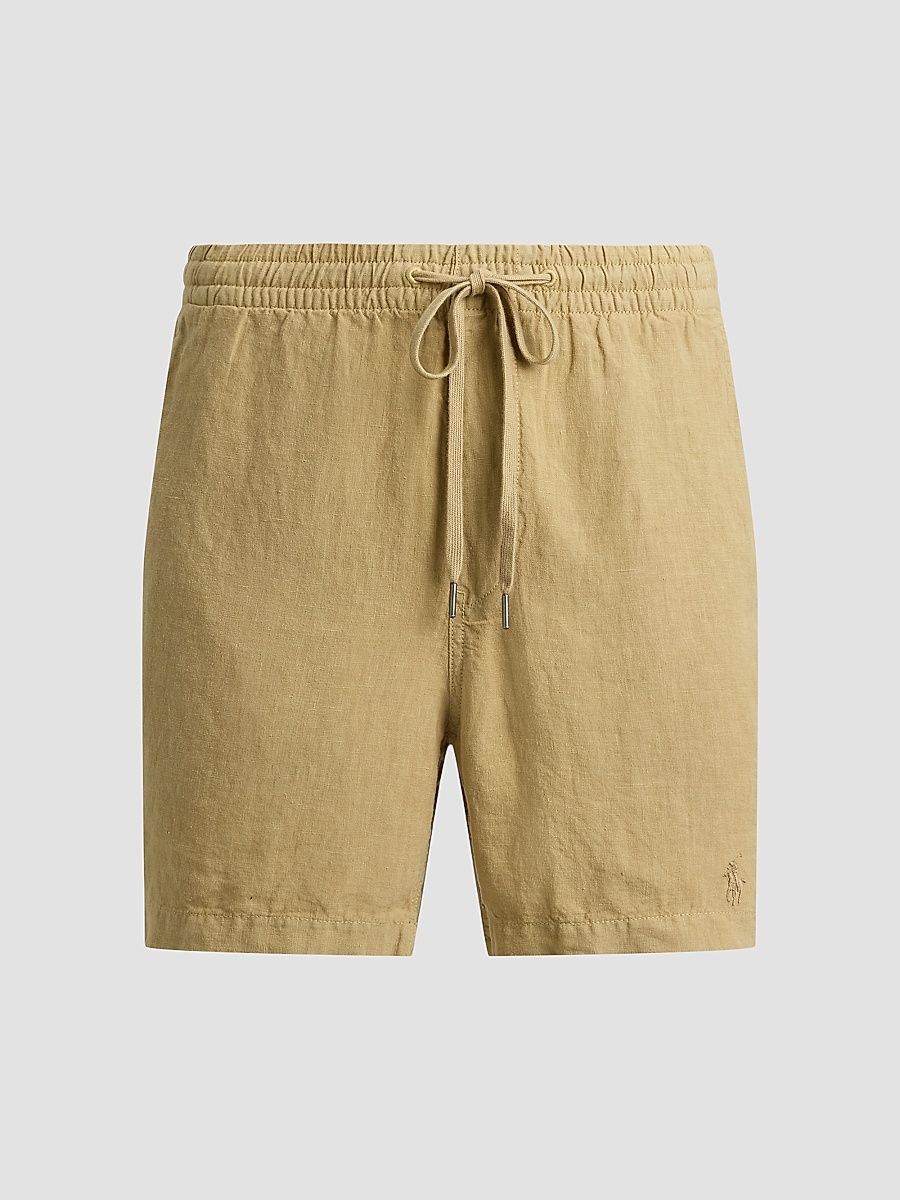 Men's Linen Drawstring Shorts - Coastal Beige - Size XXL