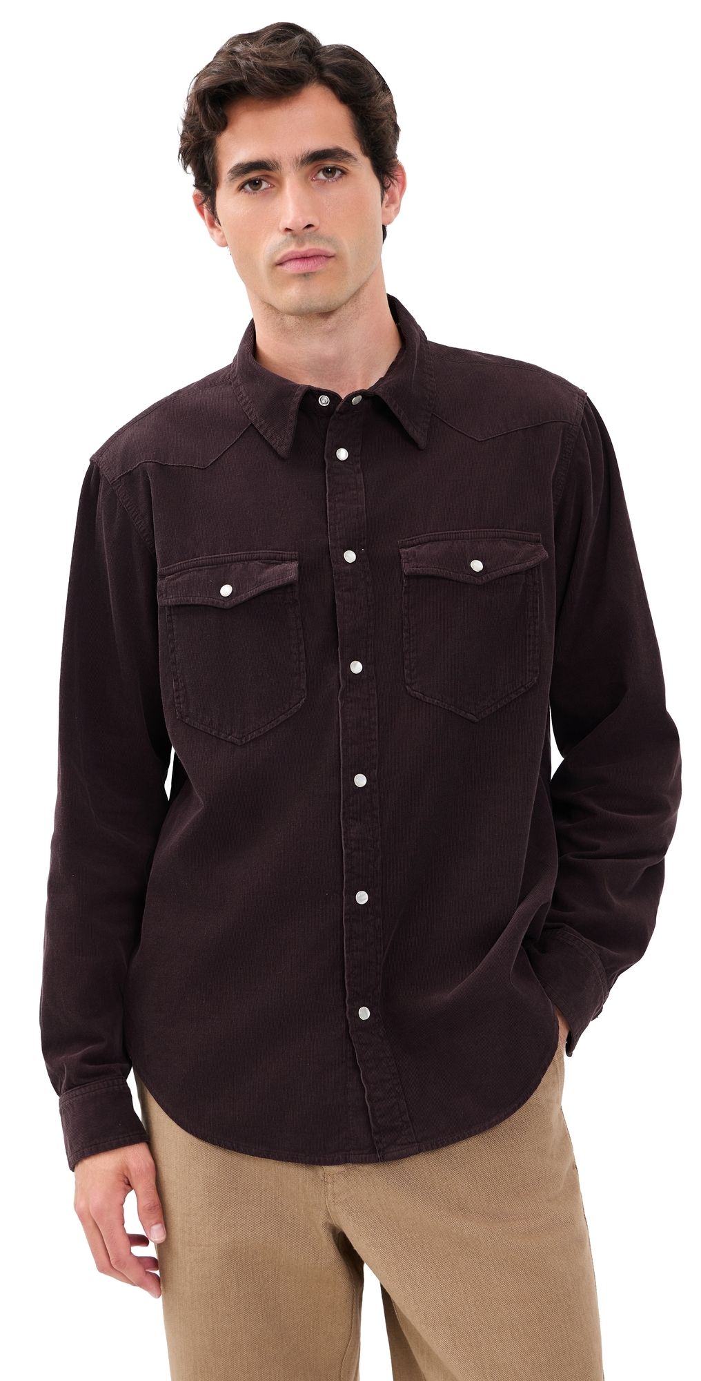 Isabel Marant Vasco Button Down Shirt Coffee XL
