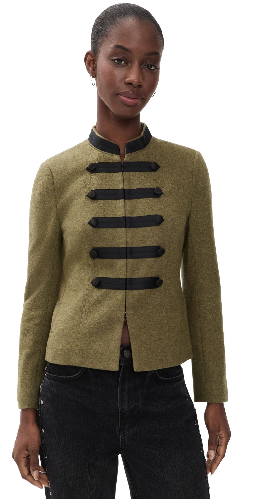 rag & bone Mercer Regalia Wool Blazer Army 0
