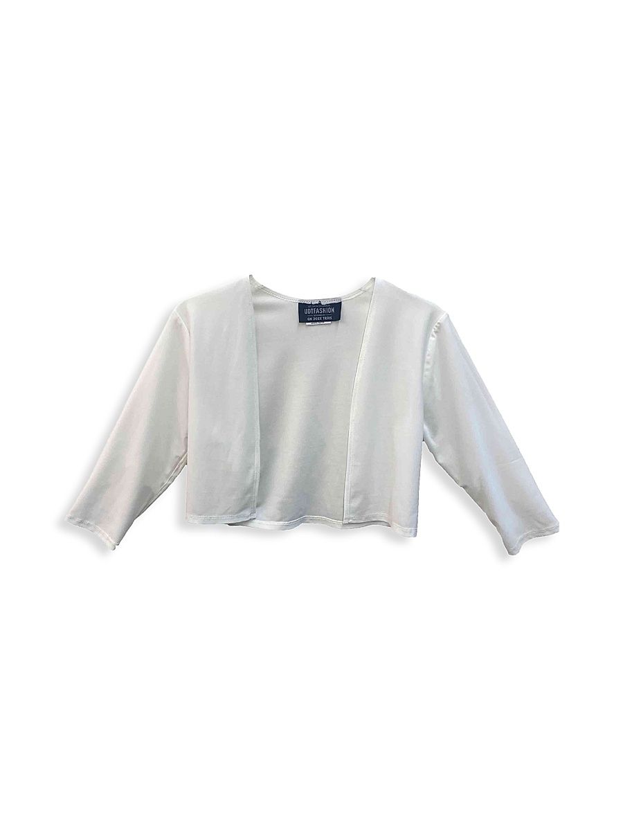 Girl's Cropped Bolero Jacket - Ivory - Size 16