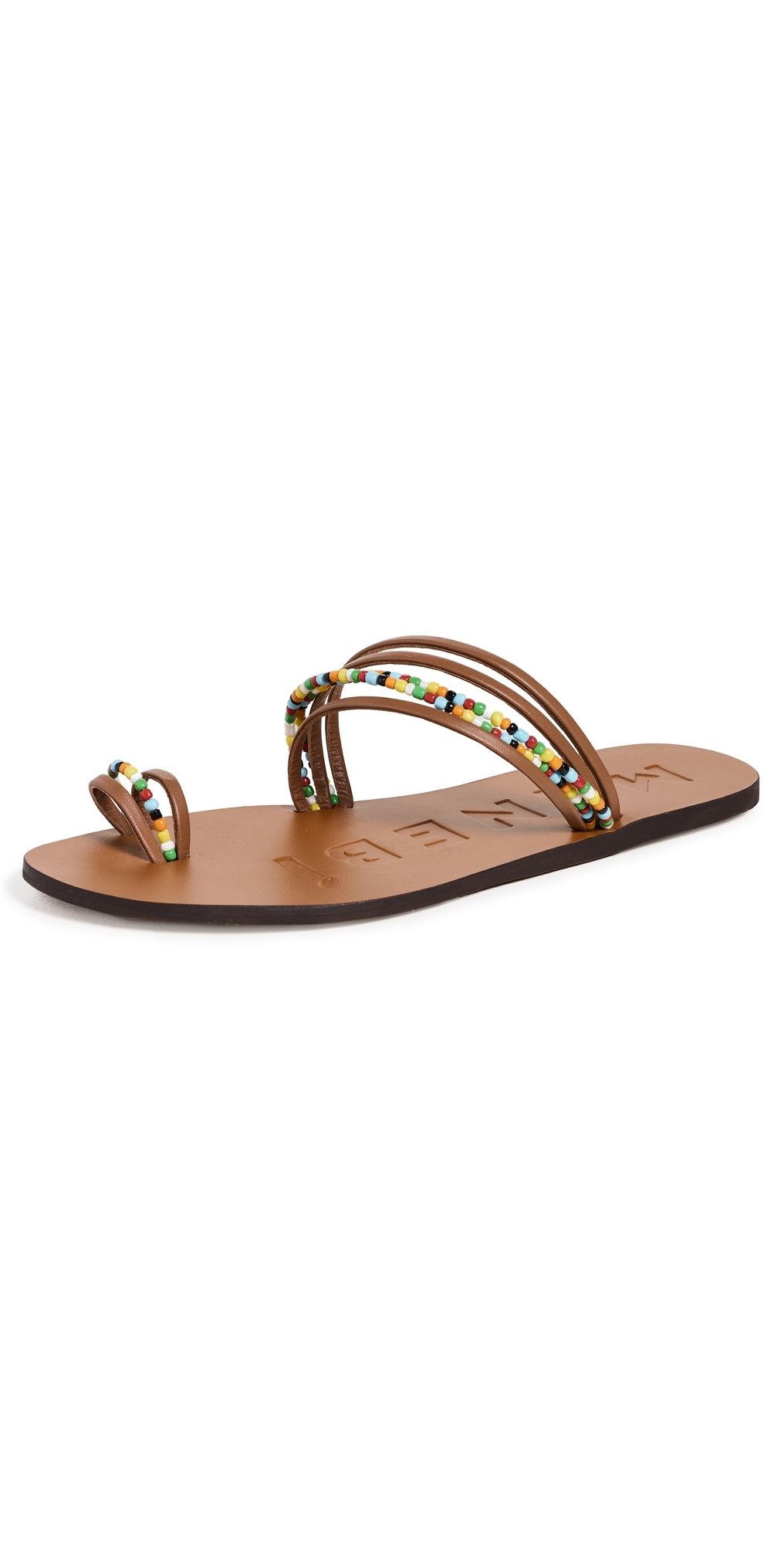 Manebi Leather Sandals Tan 36