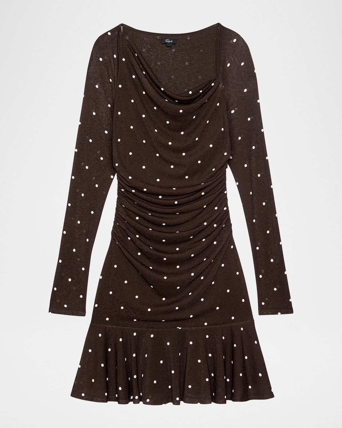 Celano Draped Polka Dot Mini Dress