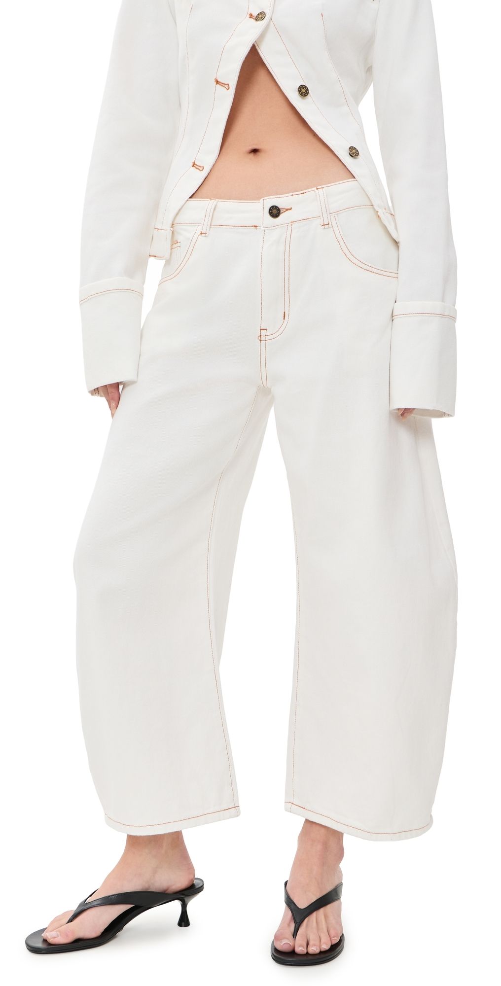 Lioness Horseshoe Cropped Jeans Porcelain M