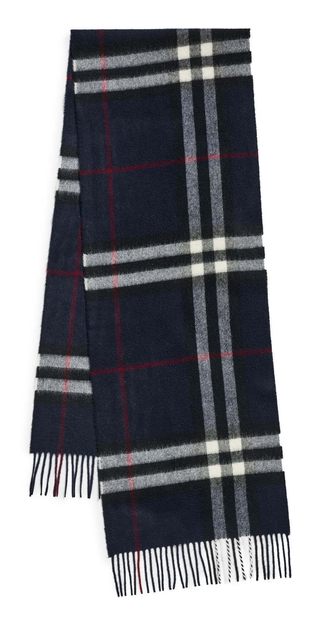 Burberry Giant Check Cashmere Scarf Ink Blue One Size