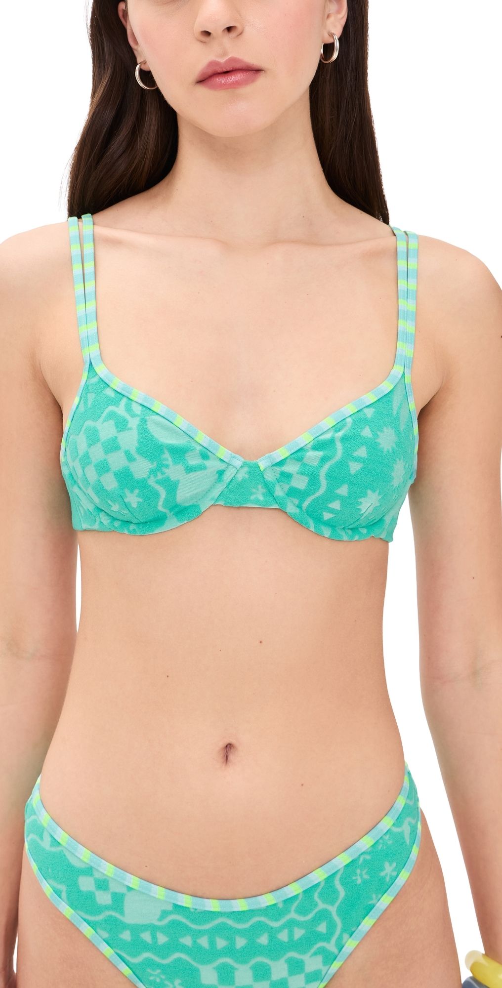 Beach Riot Camilla Bikini Top Aqua Haze S