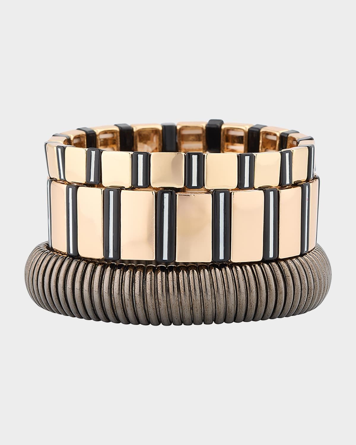 The New York Stack Cobra Bracelets, Set of 3