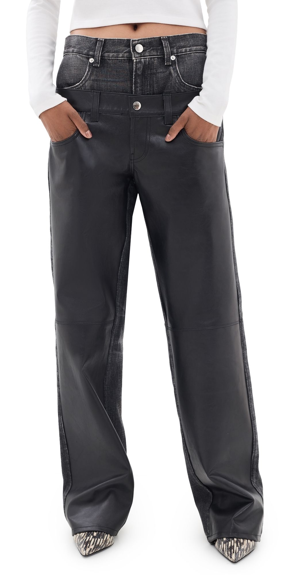 HAIKURE Bonnie Double Waistband Jeans Hedwig Black 30