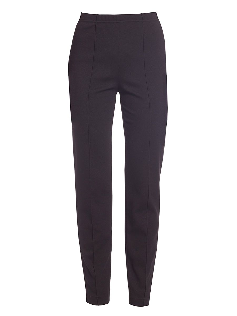 Women's Cropped Pintuck Pants - Black - Size 0
