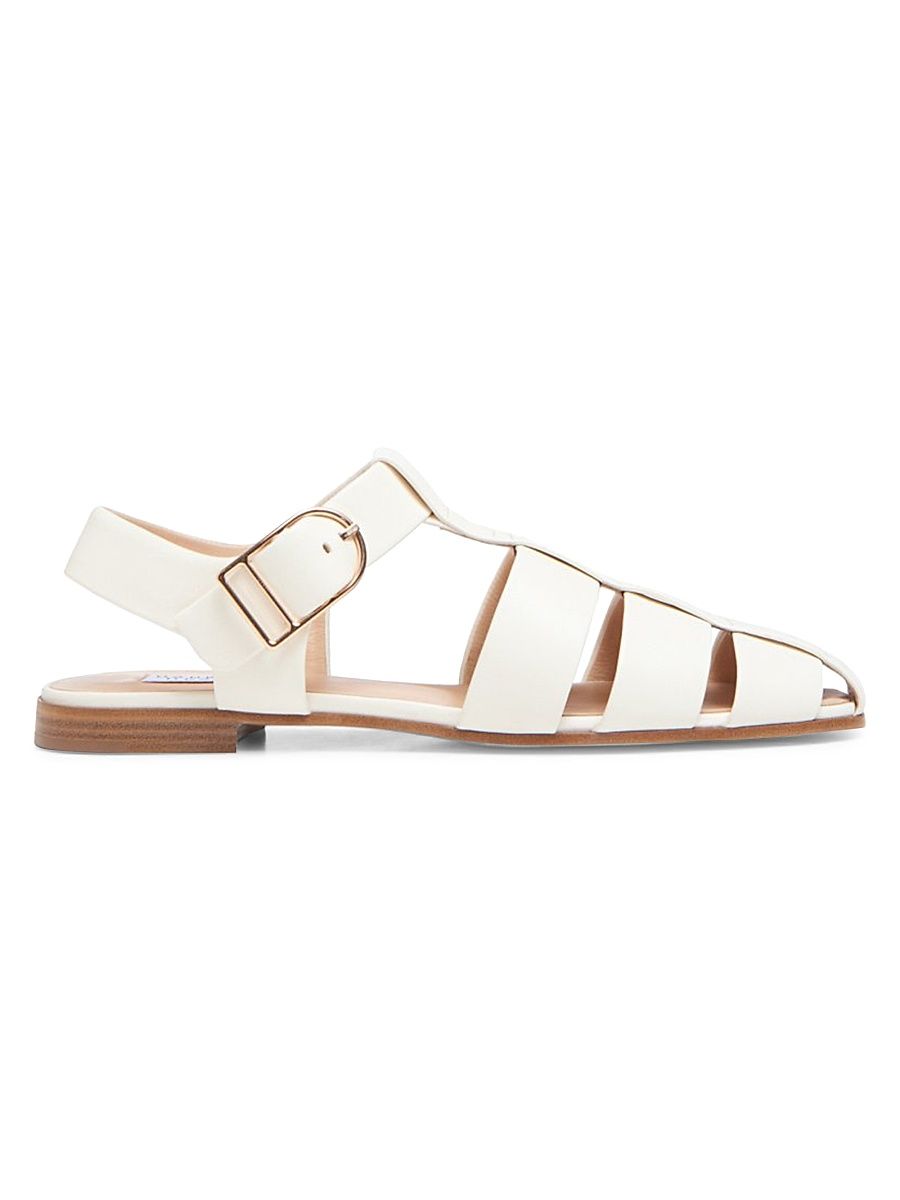 Women's Lynn Leather Fisherman Sandals - Cream - Size 11