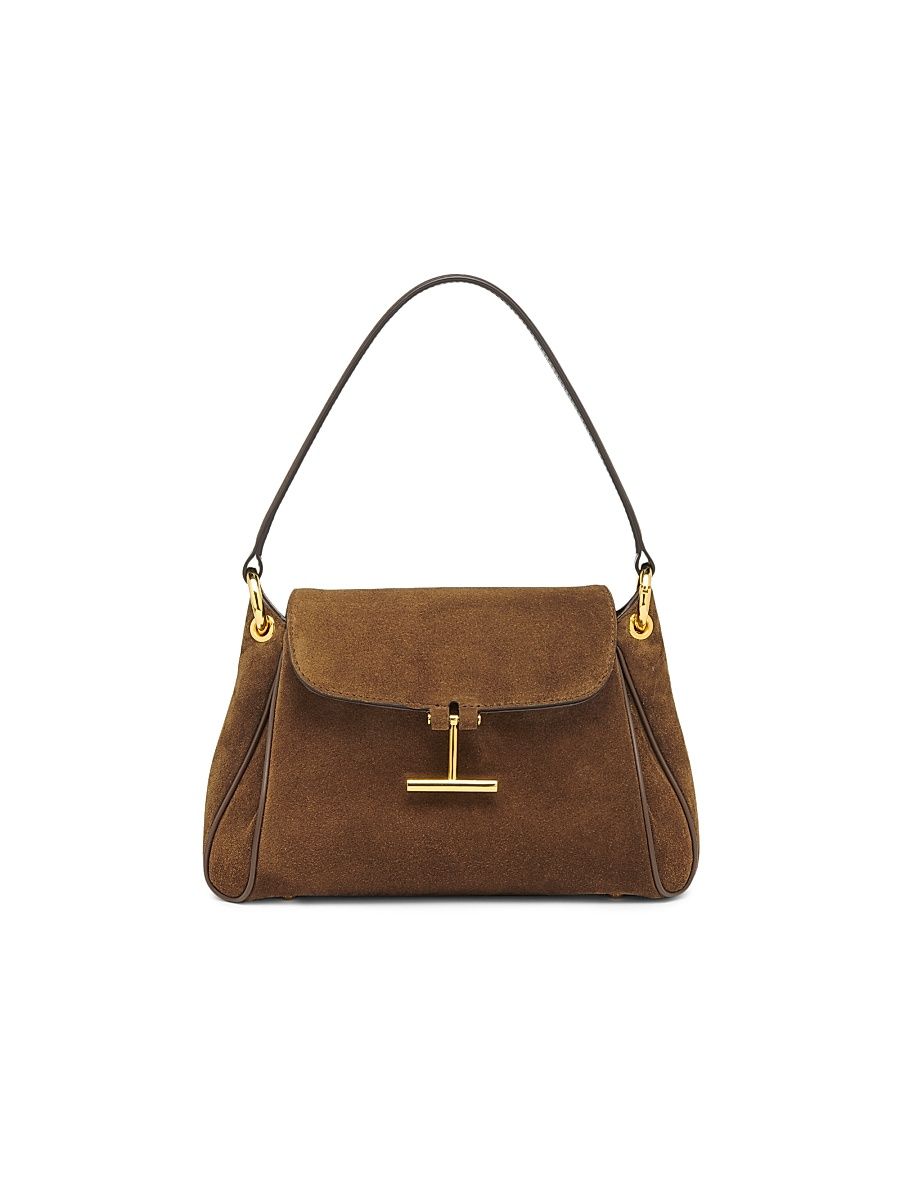 Women's Tara Small Suede Shoulder Bag - Whisky