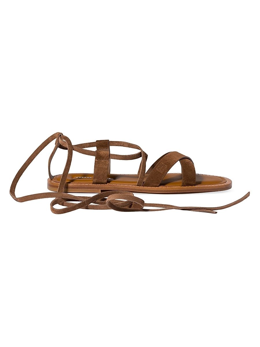 Women's Suede Sandals - Brown - Size 11