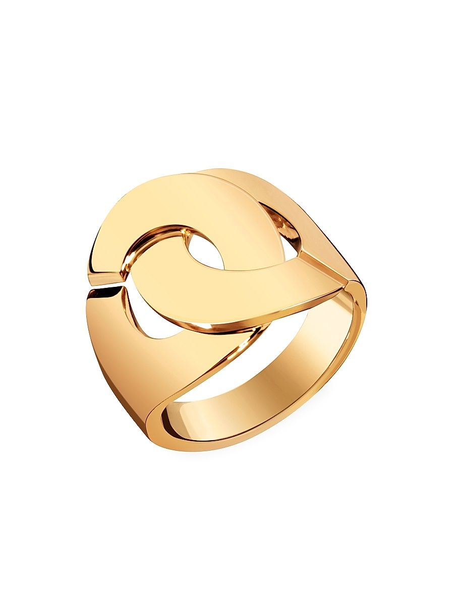 Women's Menottes Dinh Van R16 18K Yellow Gold Handcuff Ring - Yellow Gold - Size 7.25